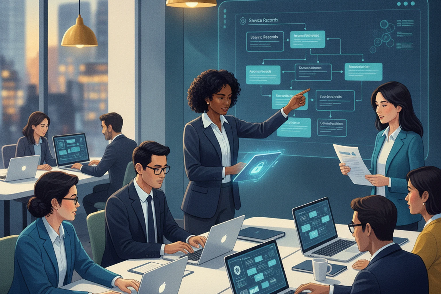 Website Design Operations: Exception Queue Triage editorial illustration