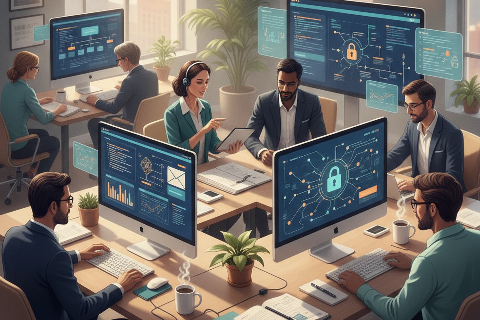 Website Design Operations: Quality Review Cadence editorial illustration