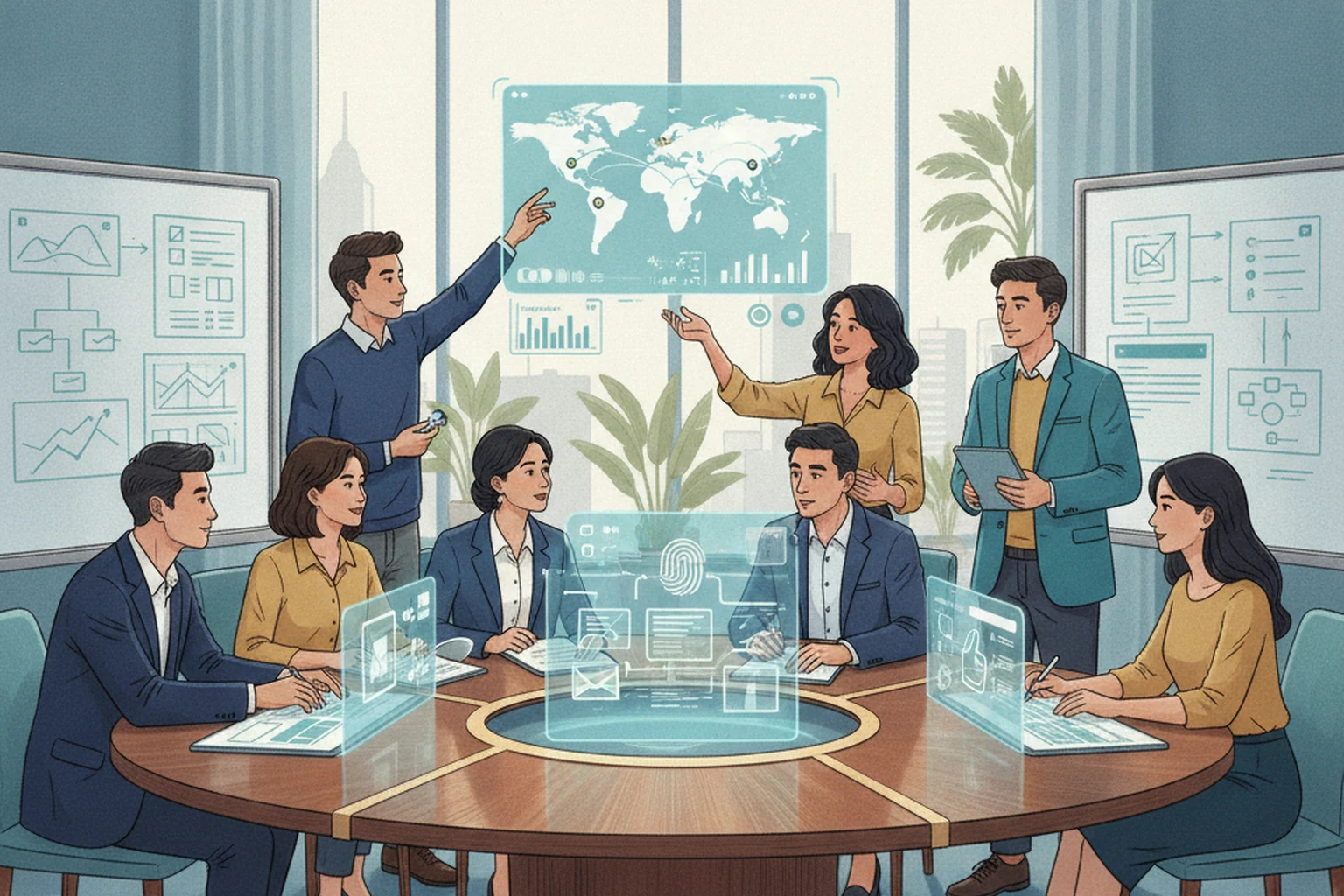 Website Design Operations: Weekly Decision Brief editorial illustration