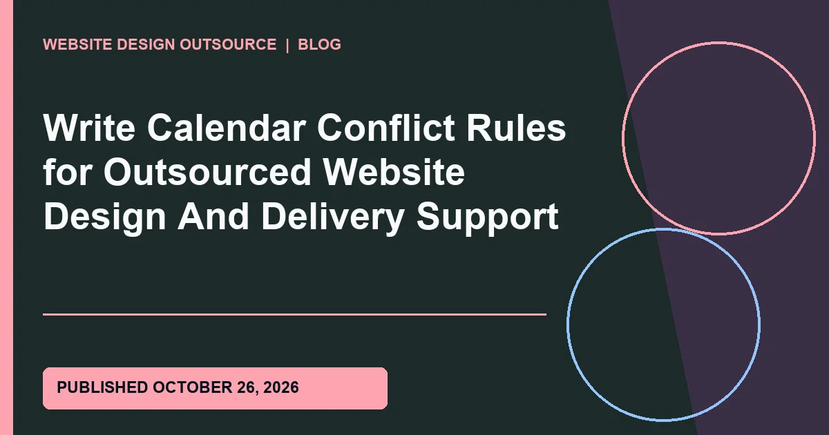 Visual guide for Write Calendar Conflict Rules for Outsourced Website Design And Delivery Support