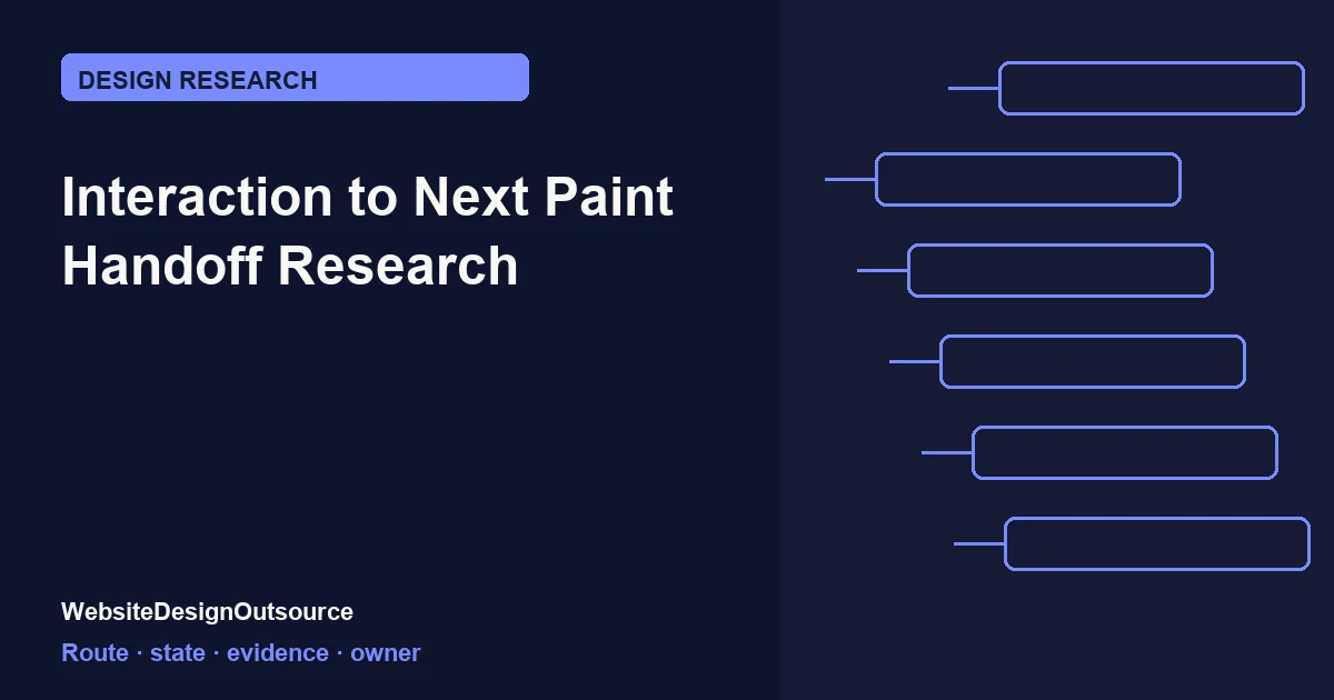 Visual guide for Interaction to Next Paint Handoff Research