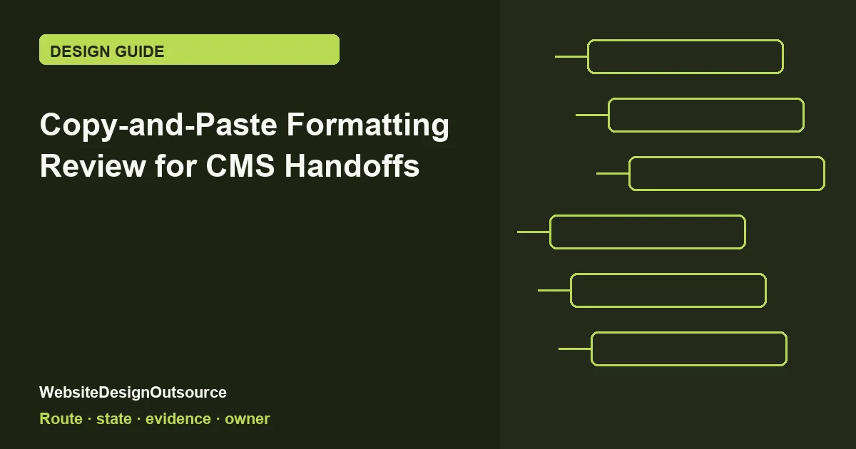 Visual guide for Copy-and-Paste Formatting Review for CMS Handoffs