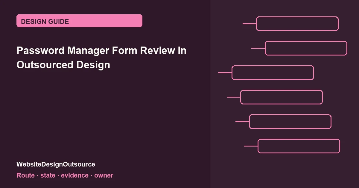 Visual guide for Password Manager Form Review in Outsourced Design