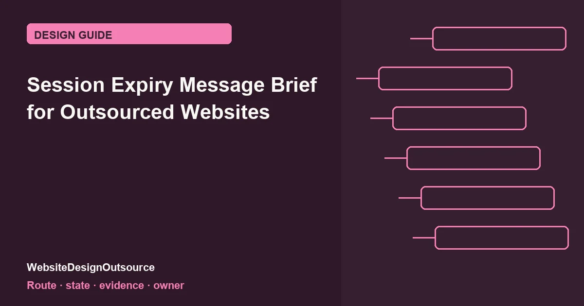 Visual guide for Session Expiry Message Brief for Outsourced Websites