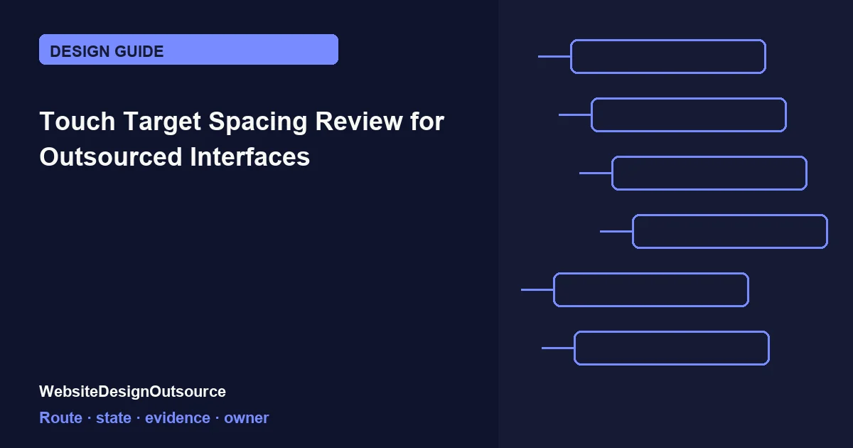 Visual guide for Touch Target Spacing Review for Outsourced Interfaces