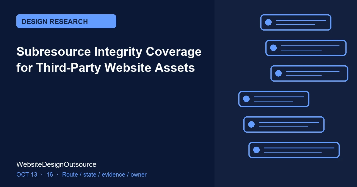 Visual guide for Subresource Integrity Coverage for Third-Party Website Assets