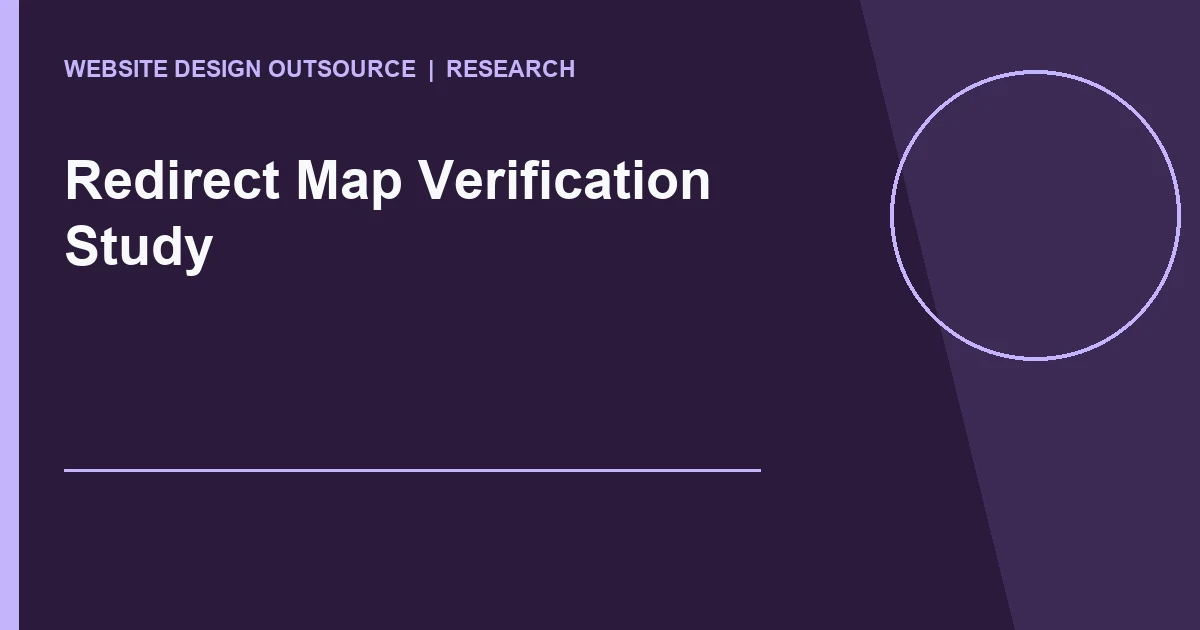 Visual guide for Redirect Map Verification Study